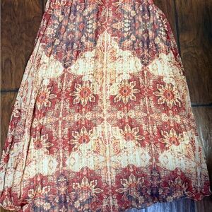 Anthropologie Akemi + Kin Laurel Canyon  boho pleated maxi Skirt. Size xs
